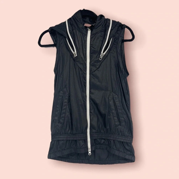 Stella McCartney for adidas black lightweight packable vest S Small running - Picture 1 of 5